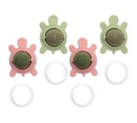 DOITOOL 4 Pièces Balle à l'herbe à Chat Rotative pour Chats, Interactif | Pvc et Catnip, Fixation Murale ou Meuble, Aide à Nettoyer les Dents et Réguler L’humeur