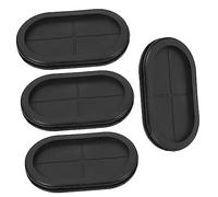 DOITOOL 4 Pièces Bobine de Garde Ovale Bobine de câblage Bouchon de Trou de Pare-feu butée Caoutchouc raifort Combinaison Anti Pluie Joint de Fil Joint de Protection de Fil Black