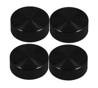 DOITOOL 4 Pièces Bouton De Minuterie Moleté Taï Accessoire De Cuisinière Remplaçants Remplacement Boutons Bouton De Contrôle Changer Universel Amovible Abdos Black