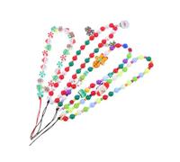 DOITOOL 4 Pièces Bracelet Perlé avec Santa Arbre de Noël Accessoire Mignon pour Mobile pour Fêtes de Fin Année