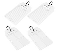 DOITOOL 4 Pièces Carnet de Planification Blanc en Papier, Mémo Portable Léger Archives Classées, pour Bureau et Voyageurs, Bloc-notes Pratique au Design Soigné