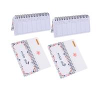 DOITOOL 4 Pièces Carnet de Planification Hebdomadaire Portable avec Pages Détachables Bloc-notes à Spirale Horizontal pour Organisation des Tâches Planification Étudiante et