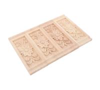 DOITOOL 4 Pièces Corbeaux Bois Sculpté Européen Appliques Non Peintes pour Meubles Décorations Murales Bois Massif Ornements Rustiques pour Portes et Armoires Style Classique
