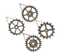 DOITOOL 4 pièces Décoration Murale Industrielle Bois Ornement Engrenage Vintage Compact Design Créatif Léger et Facile à Installer pour Intérieur Style Loft Industriel
