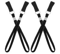 DOITOOL 4 Pièces Dragonne pour Canne en Nylon Noir Confortable Fixation Sécurisée, Lanière Anti-perte pour Activités en Plein Air et Porte-cannes pour Personnes Âgées