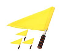 DOITOOL 4 pièces Drapeaux à Main Petits Portatifs Jaune Léger pour Célébrations Fêtes Parade Décoration Anniversaire