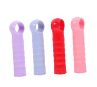 DOITOOL 4 Pièces Embouts de Manche de Balai Plastique Capuchons de Rechange pour Poignée de Pelle à Poussière Résistants et Faciles à Installer Accessoires de Nettoyage Colorés Rouge Rose