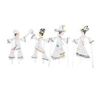 DOITOOL 4 Pièces Kit DIY de Marionnettes Dombre Chinoises Traditionnelles pour Garçon Fille Artisanat Facile pour Les Liens Familiaux et Léducation avec Décor Mural et Personnages Découpés