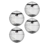 DOITOOL 4 Pièces Lampe Flottante Solaire Étanche pour Piscine et Jardin en Plastique, Forme Sphérique Légère Batterie Rechargeable Incluse, Éclairage à Changement de Couleur pour Étang