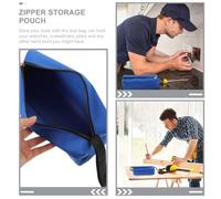 DOITOOL 4 pièces Lot de Pochettes Multifonctions Oxford Épais Trousse de Rangement Portable avec Fermeture Éclair Mallette Stockage Bits Étanche Couleurs Assorties pour Bricolage et