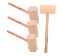 DOITOOL 4 pièces Marteau de Juge Bois Compact Pratique pour Avocat Juge et Commissaire Priseur Surface Lisse et Finition Soignée Accessoire de Costume et Salle Daudience