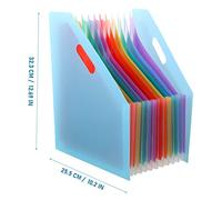 DOITOOL 4 Pièces Organisateur de Fichiers Extensible Plastique Grand Format Trieur Accordéon et Pochette Plastique pour Factures et Reçus Rangement et Compact pour Documents