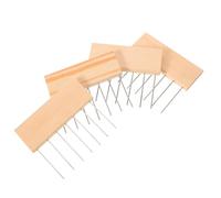 DOITOOL 4 Pièces Outils de Peinture pour Artistes avec Peignes Texturés en Bois et Poils, Accessoires pour Grattage de Texture Artistique et Projets D'art Fluides