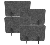 DOITOOL 4 Pièces Panneaux de Séparation de Bureau Feutre Cloisons Intimité Résistantes et Faciles à Installer pour Écoles Bureaux et Salles Examen Gris Foncé