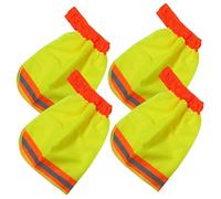 DOITOOL 4 pièces Pare-Soleil Casque Haute Visibilité Visière Respirante Mesh Réfléchissant Protection Solaire Large Bord pour Casques de Sécurité Hommes Femmes Extérieur