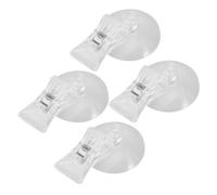 DOITOOL 4 Pièces Pince Ventouse pour Aquarium Support Clip Multifonctions pour Nourriture Poisson Accessoire Sécurisé pour Algues et Légumes sous-Marins Compatible Réservoir Eau Douce et