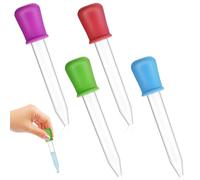 DOITOOL 4 Pièces Pipette Compte-gouttes Transparente en Pp avec Échelle Claire et Contrôle Précis du Dosage pour Huiles Essentielles et Parfums Couleur Aléatoire