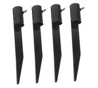 DOITOOL 4 pièces Piquets Métal pour Lampes Solaires de Jardin Accessoires Robustes Résistants Au Vent pour Fixation Éclairage Paysager Extérieur