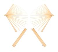 DOITOOL 4 Pièces Structure Droite en Bois pour Éventails Pliants, Style Chinois Japonerie, pour Débutants et Décoration D'événements ou Usage Quotidien DIY