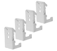 DOITOOL 4 Pièces Support de Fixation en Métal Blanc 22mm pour Stores Romains, Design de 7, Optimisation D'espace pour Fenêtres et Intérieur
