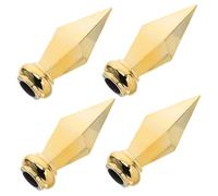 DOITOOL 4 pièces Tête de Mât de Drapeau Alliage Aluminium Doré de Décoration Compacte et Légère pour Salle de Conférence Remplacement Pratique