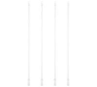 DOITOOL 4 Pièces Tringles à Stores Verticaux en Plastique Blanc, Légères et Réutilisables Design à Boucle, Accessoires Pratiques pour Salon et Salle de Bain