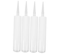 DOITOOL 4 pièces Tubes de Calfeutrage Vides Rechargeables Lot de Tubes Multifonctionnels Plastique pour Silicones et Résines et Durables pour Réparations et Joints