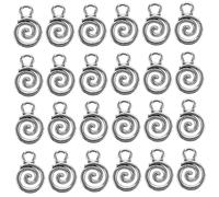 DOITOOL 40 pièces Breloques Spirale Argentées pour Bijoux DIY Pendentifs Tourbillon Vintage pour Bracelets Colliers Boucles Oreilles Accessoires de Création Artisanale