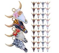 DOITOOL 40 Pièces Breloques Vache pour Bijoux Création Charm Vache Charmes Petite Breloque Western Loisirs Créatifs
