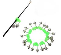DOITOOL 40 Pièces Clochettes Jumelles de Pêche à Pince pour Canne, Signal Double