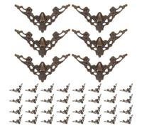 DOITOOL 40 Pièces Coins de Livre Vintage en Métal Fer Finition Bronze | Protection des Bords Arrondis, Pose Non Invasive, Sécurité Renforcée, pour Carnets et Livres
