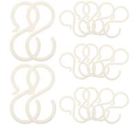 DOITOOL 40 Pièces Crochet en S Beige en Plastique pour Serviettes et | Forme en S, Stable et Robuste, Usage Répété, pour Dressing et Placard, Léger
