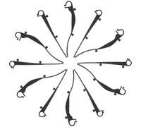 DOITOOL 40 Pièces Crochets de Fixation pour Gouttières, Clips de Fixation pour Grille de Protection en Plastique Noir, Crochet Courbé et Droit, pour Grille de Gouttière et Leaf Screen,