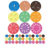 DOITOOL 45 pièces de matériel mathématique : Cercles de fractions Montessori - Matériel mathématique pour enfants - pédagogiques pour la maison et l'école