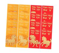 DOITOOL 48 Pièces signe est un sceau pochette de rangement d'argent sac d'argent rouge enveloppe rouge an anniversaire de Hongbao Papier