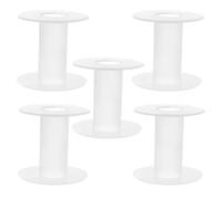 DOITOOL 5 Pièces Bobine de Fil Plastique 2,20 Pouces pour Rangement Pratique de Câbles Électriques et Fils de Données Tension Ajustable Bobine I-forme pour Atelier de Tissage et Broderie