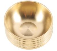 DOITOOL 5 Pièces Bol Offrande Bouddhiste en Laiton Épais Or, Coupe D'adoration Traditionnelle Facile à Nettoyer, pour Autels Bouddhistes et Temples