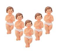 DOITOOL 5 pièces Figurines de Jésus Résine Miniatures Ornements Religieux de Garçon Fille Saint pour Décorations de Noël et Collections Spirituelles