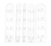 DOITOOL 5 Pièces Guide D'épaisseur d'argile Joaillerie, Outils pour Bijoux en Pâte Polymère Acrylique, Lot de Guides en Arche Arc-en-Ciel, Mesures Précises, Portatif et Léger, pour Créer