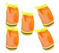 DOITOOL 5 Pièces Housse de Casque de Chantier Haute Visibilité Orange en Tissu Maille Chimique Protection du Cou, Compatible Plupart des Casques pour Événement Extérieur