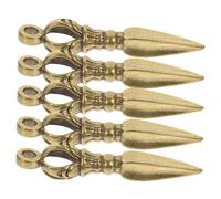 DOITOOL 5 pièces Lot de Pendentifs Porte-clés Vajra Laiton Rétro Pilon Démon Décoratif Accessoire Artisanal Unique