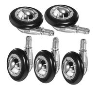 DOITOOL 5 pièces Lot de Roulettes Renforcées pour Chaise de Bureau Roues Pivotantes PVC et Alliage Aluminium Remplacements Robustes pour Sols Durs et Tapis Compatibles et Silencieuses