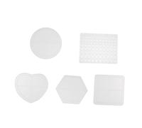DOITOOL 5 pièces Moules à Sous Verres Silicone pour Résine Décorations Mosaïques et Artisanat DIY