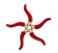 DOITOOL 5 Pièces Pendentifs Porte-clés Petit Porte-clés Charmes Mini Breloques Végétales Pendentifs Pour La Fabrication De Bijoux Artisanat En Forme De Poivre Rouge Acier Inoxydable