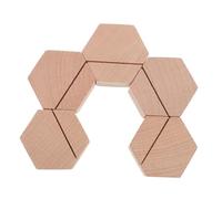 DOITOOL 5 Pièces Porte Cartes de Bureau Bois Hexagonal Support Minimaliste Polyvalent pour Cartes de Visite Photos et Numéros de Table Décor Naturel pour Bureau Événements et Maison