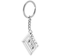 DOITOOL 5 pièces Porte-clés Cassette Rétro Alliage Collier Vintage Style Années pour Femme Accessoire Radio Classique Fête