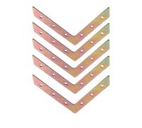 DOITOOL 5 Pièces Support Fixe en Angle en L en Fer Galvanisé | Équerre Triangle, Installation Simple, Usages Bricolage et Fabrication
