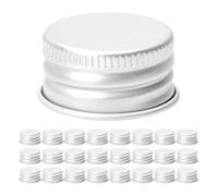 DOITOOL 50 Bouchons à Vis en Aluminium Argenté Filetés pour Bouteilles en Verre 22x13 Mm, Capsules Hermétiques Anti-fuite, Recharge 50 Pièces pour Conservation et Voyages