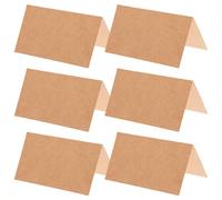 DOITOOL 50 Cartes Marque-places Mariage en Papier Kraft Brun, Format Tente, Cartes de Nom pour Table, Décoration Événementielle, Mise en Place Table Facile et Élégante