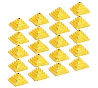 DOITOOL 50 Pièces Base De Mât Des Stands Titulaires Porte-drapeaux De Table Mini Porte-drapeau De Bureau Base De Support De Mini-drapeau Porte-drapeaux De Bureau Nombre Doré Plastique